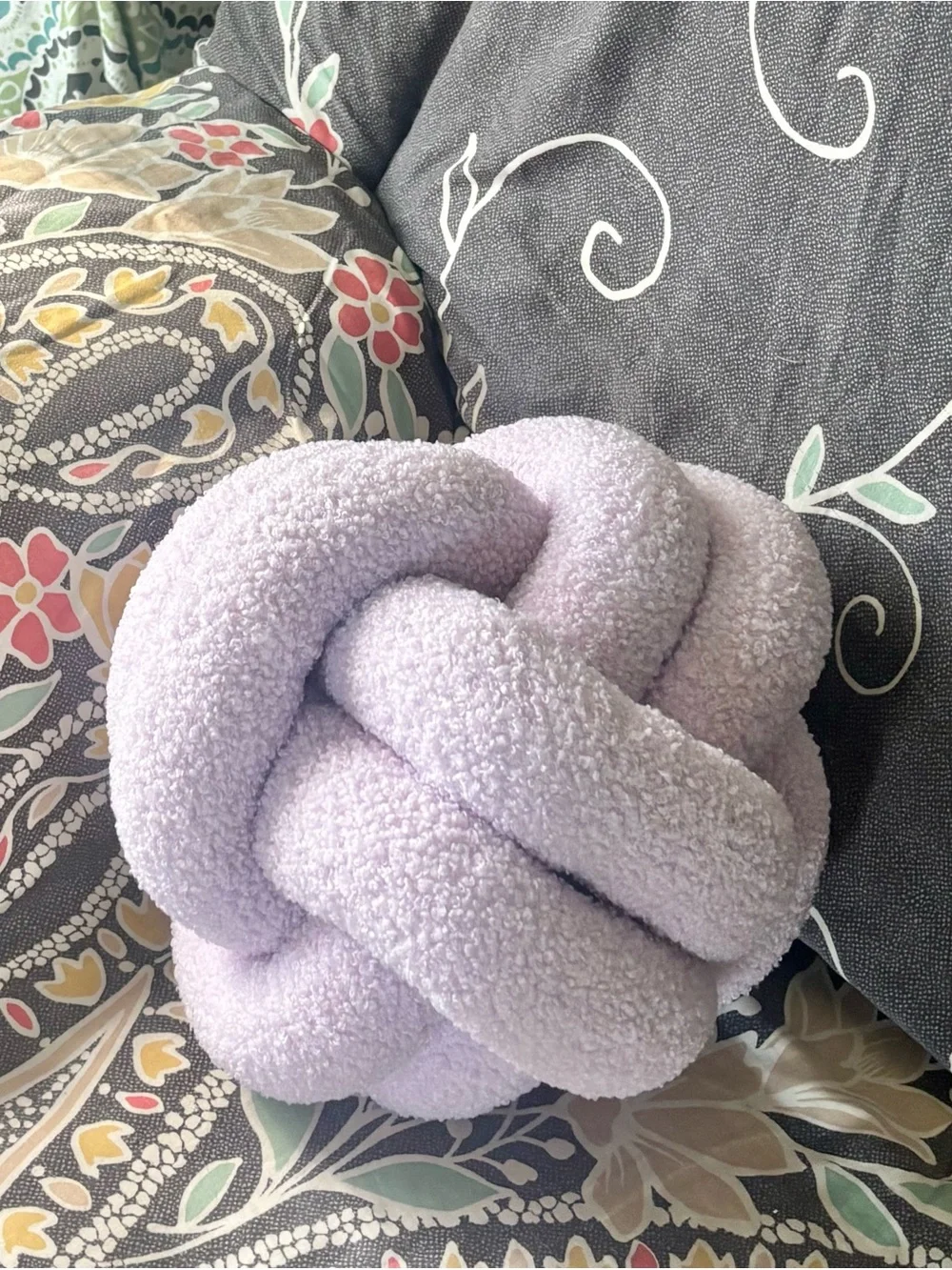 Pig Throw Pillow + NWT Lavender Knot Pillow Cottagecore Farmhouse Decor